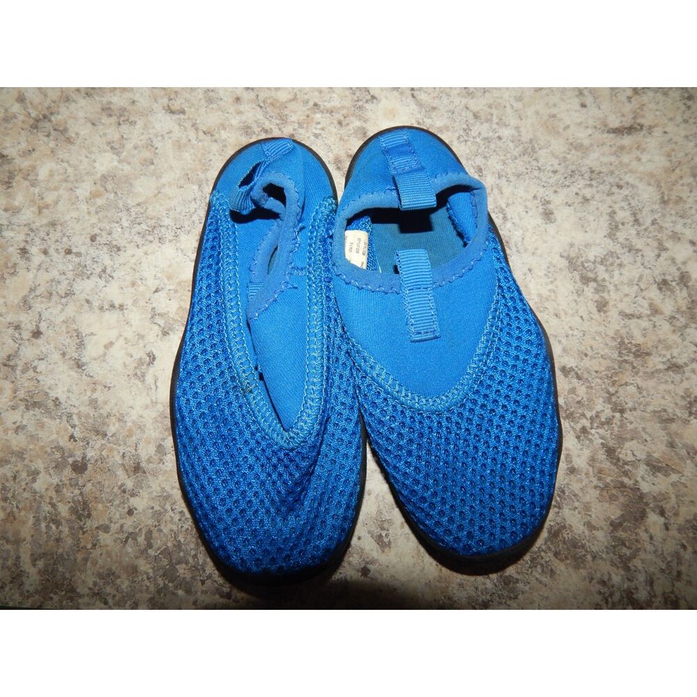 Wonder Nation Toddler Boys 7/8 Black Blue Slip-On Water Shoes Beach Pool Swim